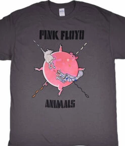 Pink Floyd Pig And Sheep Grey T-Shirt