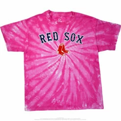 MLB Boston Red Sox Youth Pink Spiral Tie-Dye T-Shirt -MLB Shop RETPS121Yf 72818.1562014122