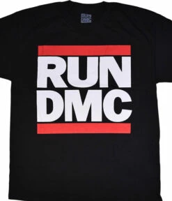 RUN DMC Classic Logo Black T-Shirt
