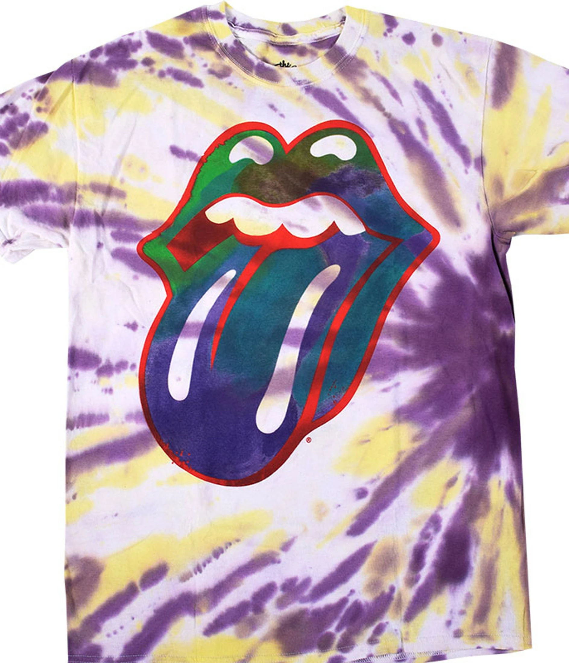 Rolling Stones Colored Tongue Tie-Dye T-Shirt 3 Rolling Stones Colored Tongue Tie-Dye T-Shirt
