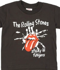 Sticky Lil Fingers Toddler Black T-Shirt