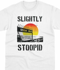 Ocean Beach Gate White T-Shirt