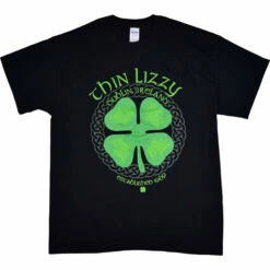 Thin Lizzy Dublin Ireland Black T-Shirt -MLB Shop RETTLDIf 11617.1625855674