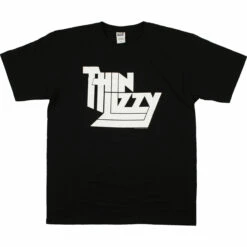Thin Lizzy Logo Black T-Shirt -MLB Shop RETTLLBf 29435.1389218876