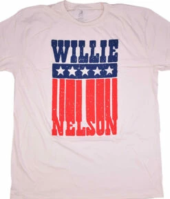 Willie Nelson American Name Tan T-Shirt