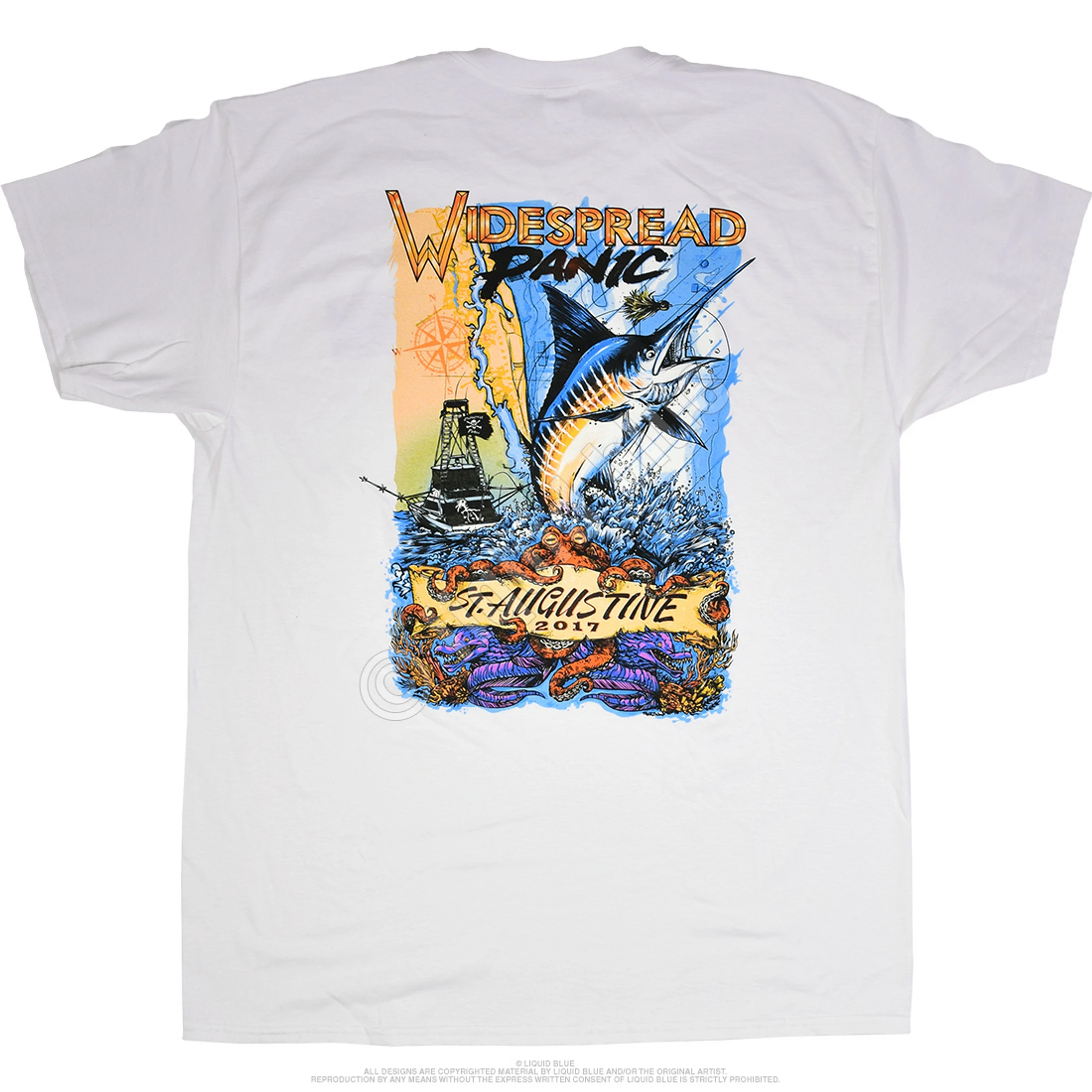 Widespread Panic St. Augustine White T-Shirt 5 Widespread Panic St. Augustine White T-Shirt - Image 3