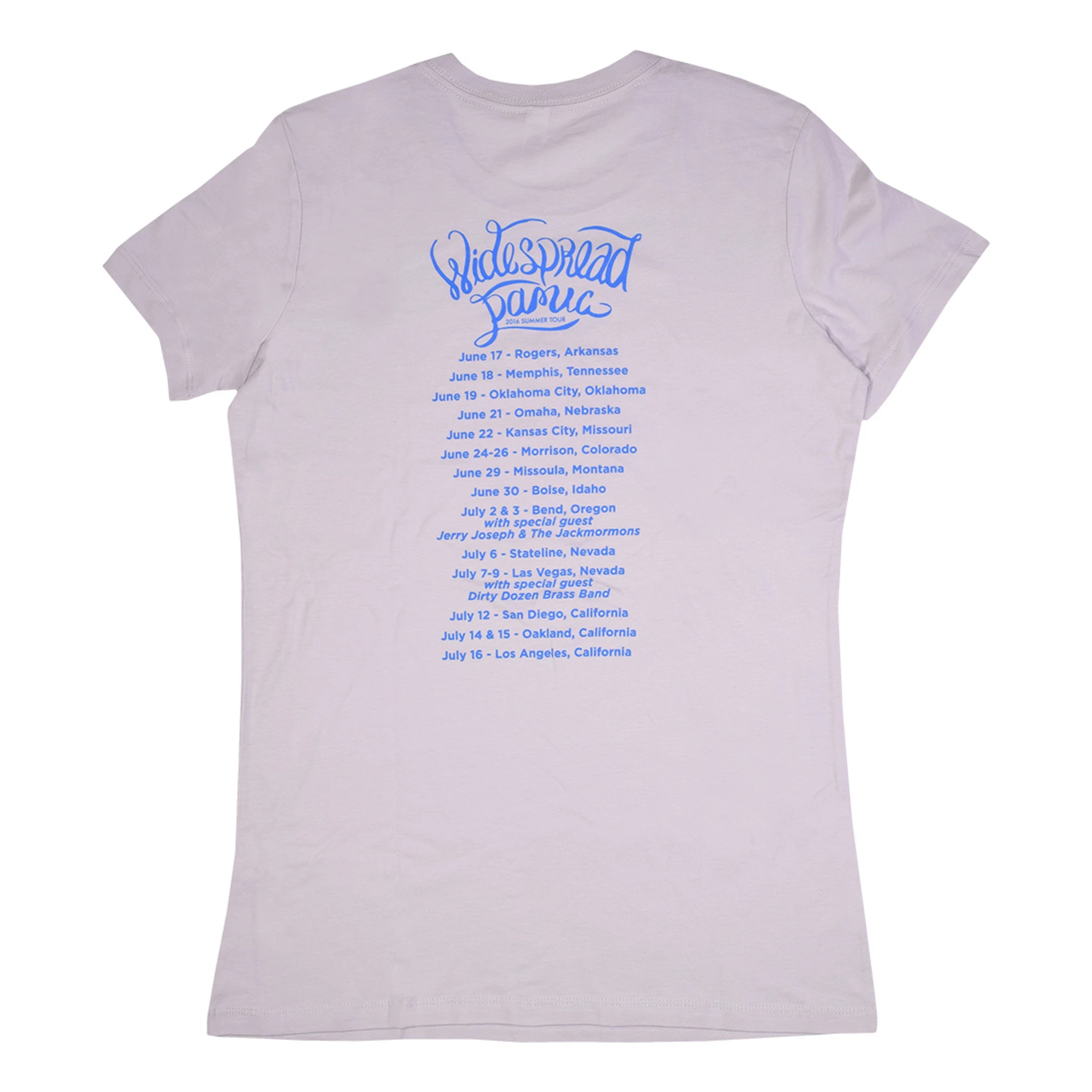 Widespread Panic 2016 Summer Tour Light Grey Juniors Long Length T-Shirt 5 Widespread Panic 2016 Summer Tour Light Grey Juniors Long Length T-Shirt - Image 3