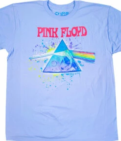 Pink Floyd PF Oil Paint Light Blue Athletic T-Shirt
