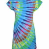 Rainbow Blue Streak Womens Unprinted Tie-Dye Sundress