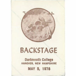 Grateful Dead 1978 05-05 Backstage Pass 5 Grateful Dead 1978 05-05 Backstage Pass -MLB Shop VLT0014 95798.1389218888