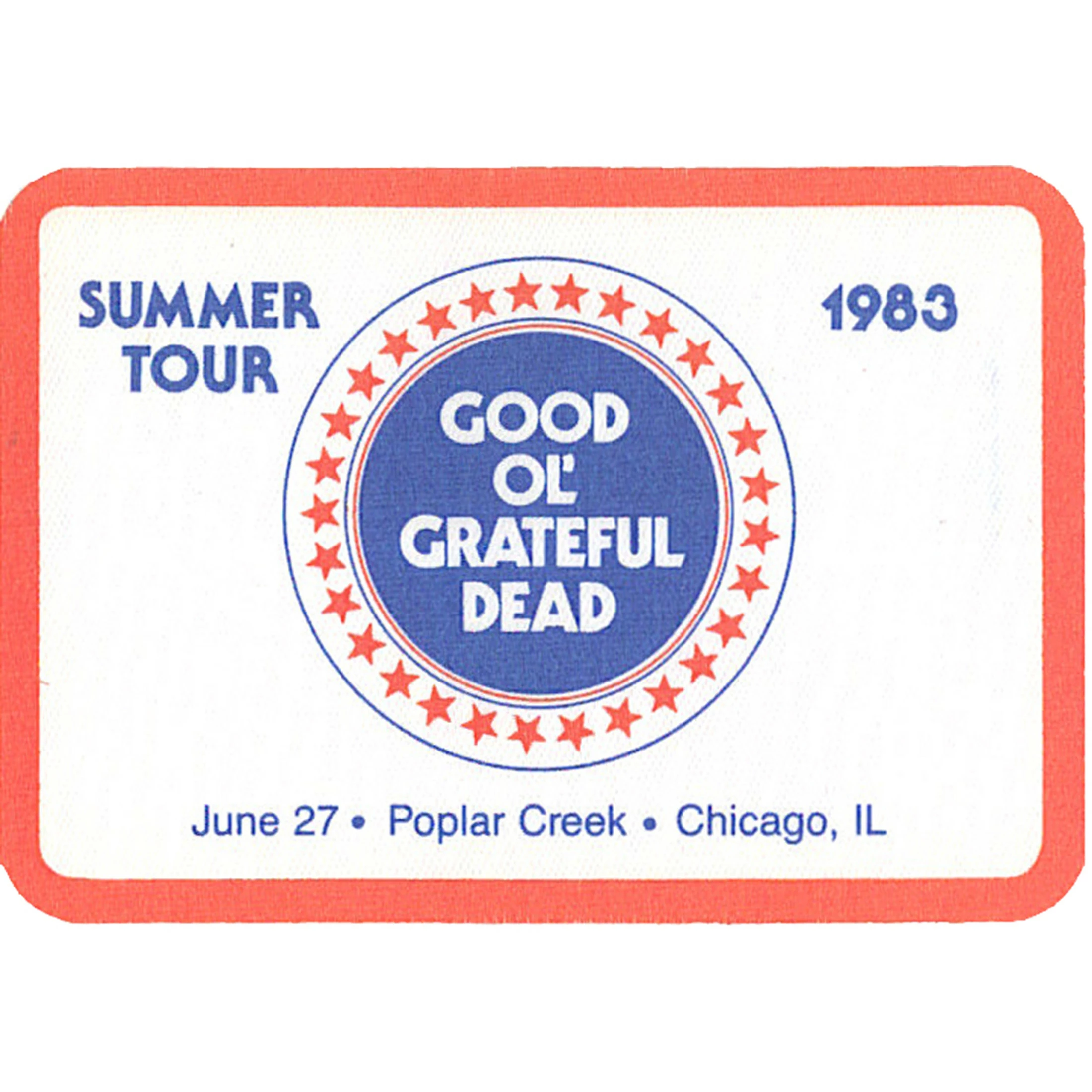 Grateful Dead 1983 06-27 Backstage Pass 4 Grateful Dead 1983 06-27 Backstage Pass - Image 2