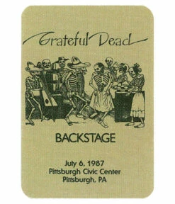 Grateful Dead 1987 07-06 Backstage Pass