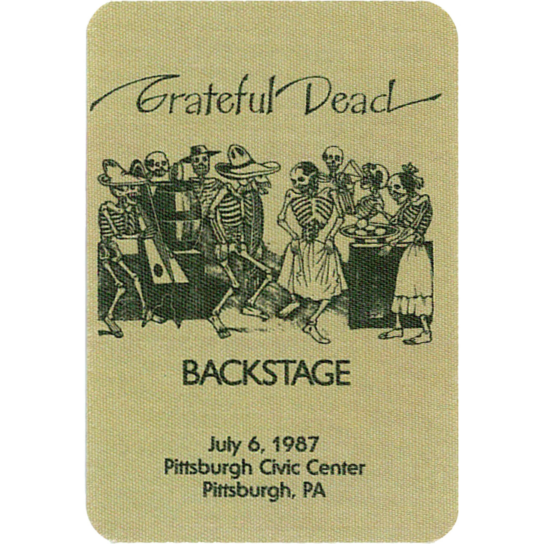 Grateful Dead 1987 07-06 Backstage Pass 4 Grateful Dead 1987 07-06 Backstage Pass - Image 2