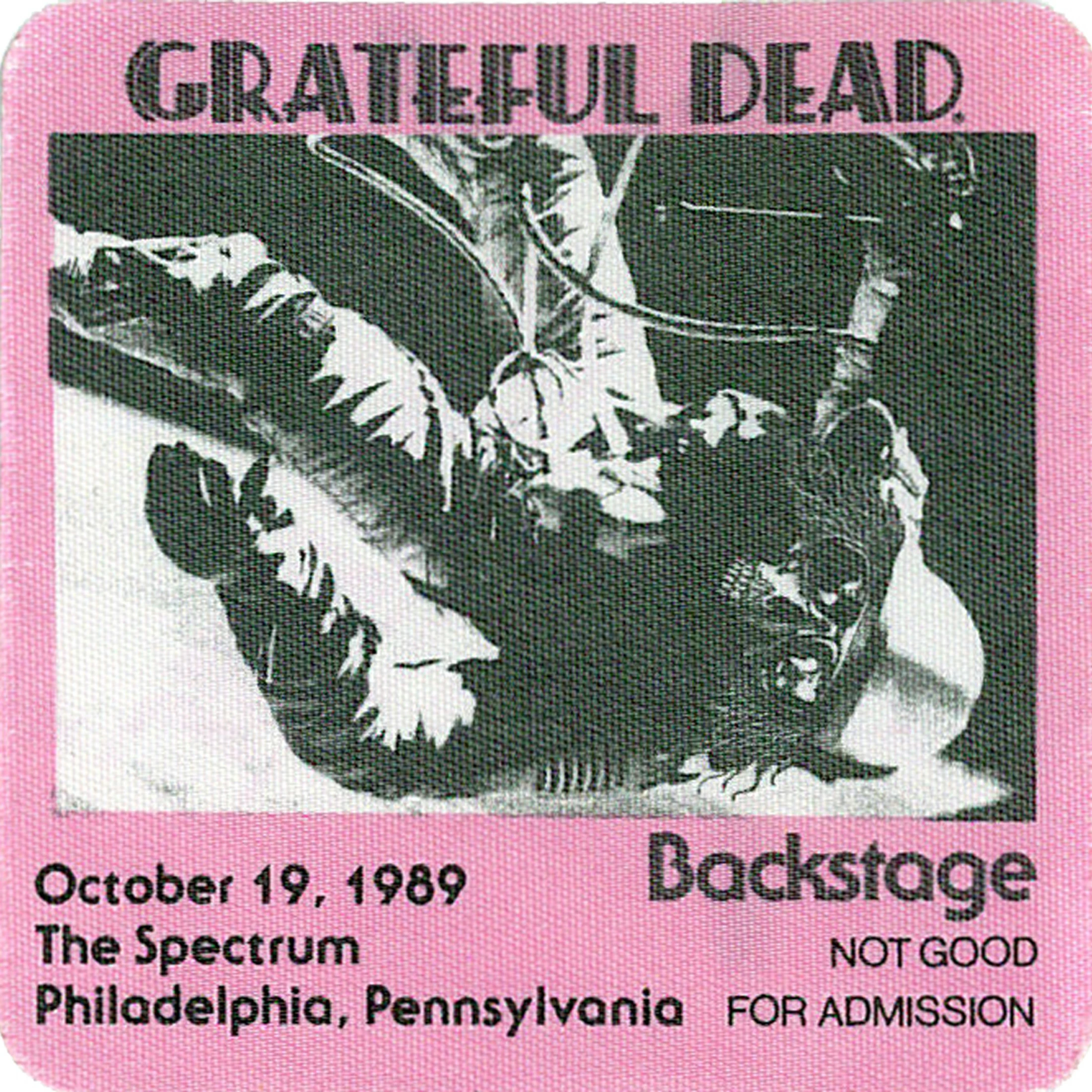 Grateful Dead 1989 10-19 Backstage Pass 4 Grateful Dead 1989 10-19 Backstage Pass - Image 2