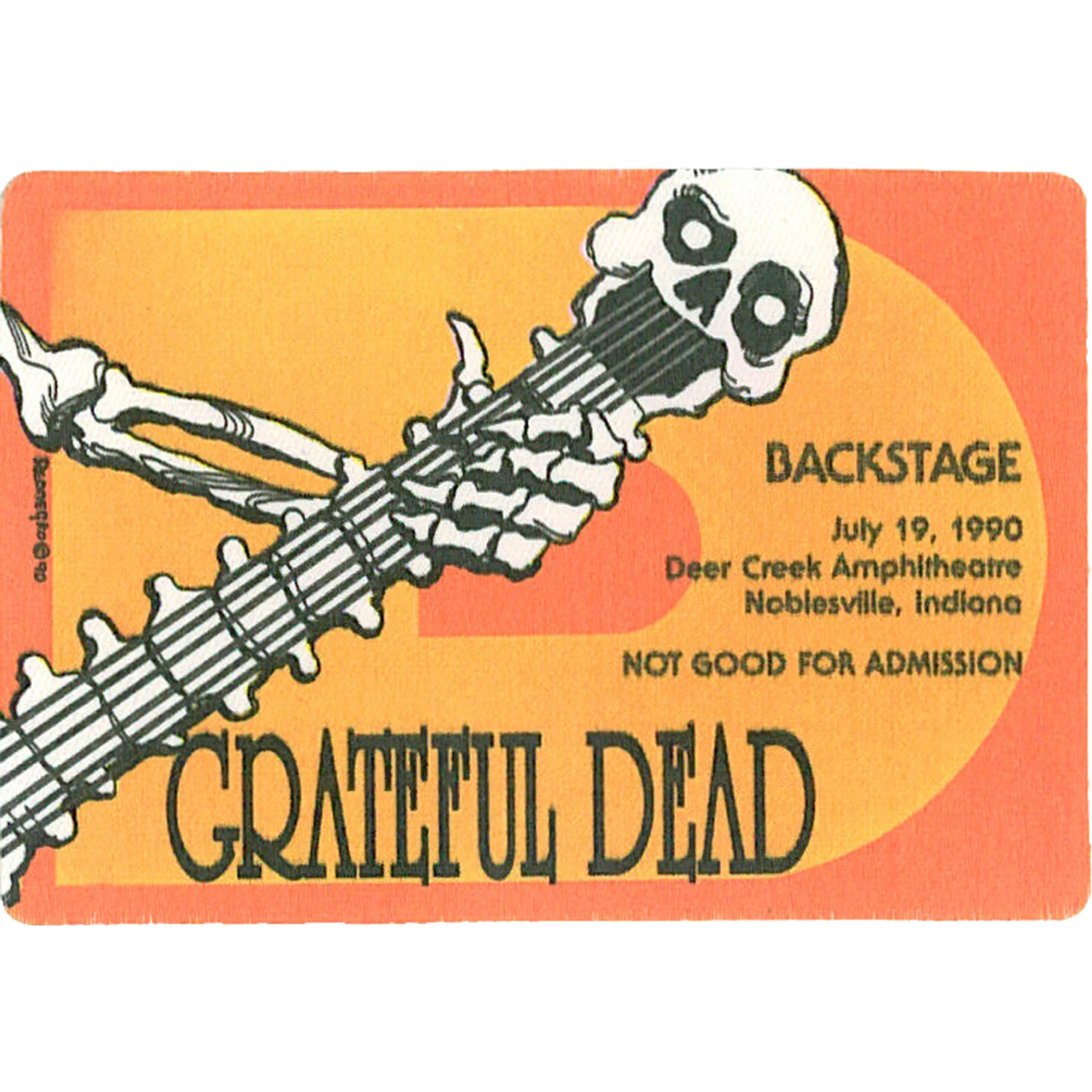 Grateful Dead 1990 07-19 Backstage Pass 4 Grateful Dead 1990 07-19 Backstage Pass - Image 2