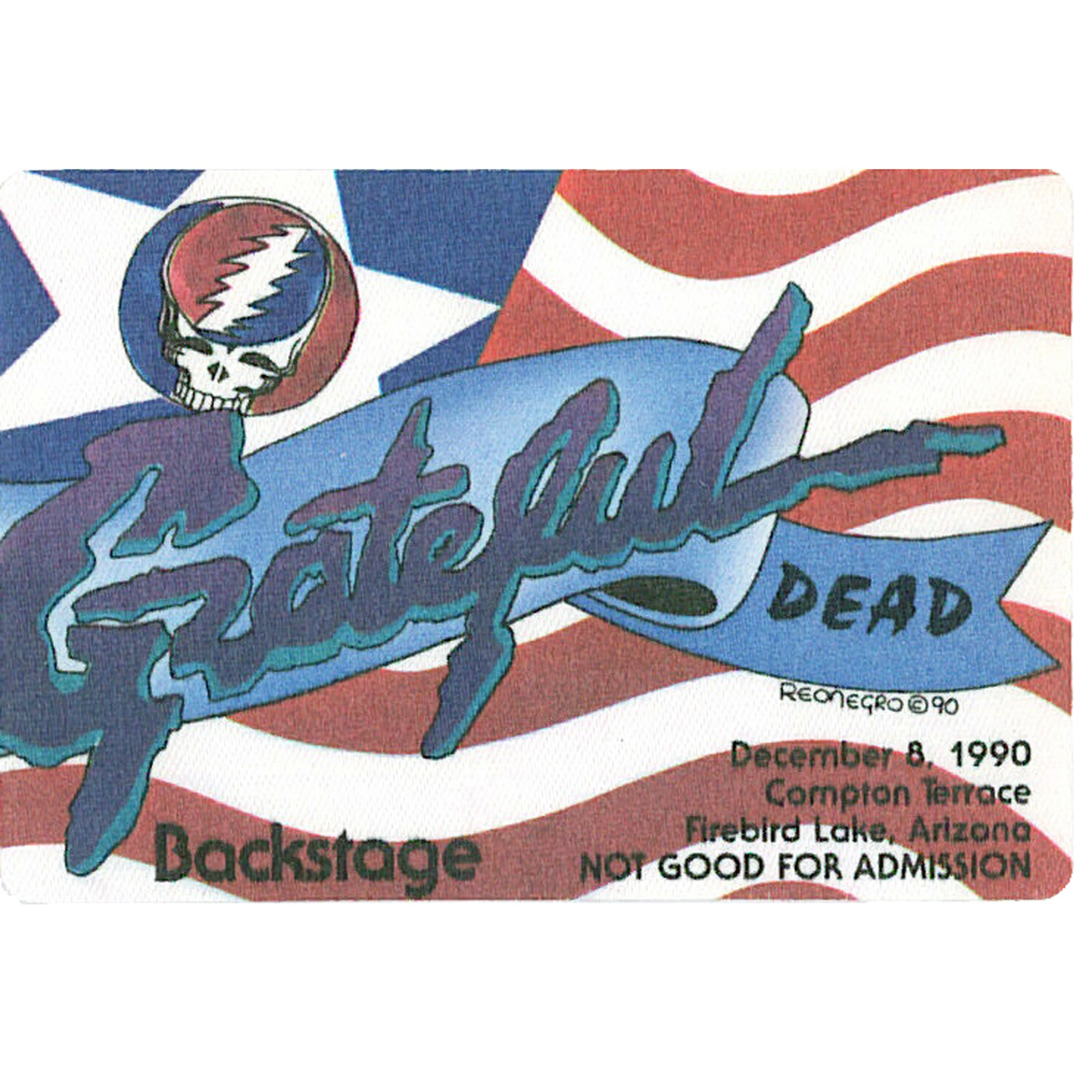 Grateful Dead 1990 12-08 Backstage Pass 4 Grateful Dead 1990 12-08 Backstage Pass - Image 2