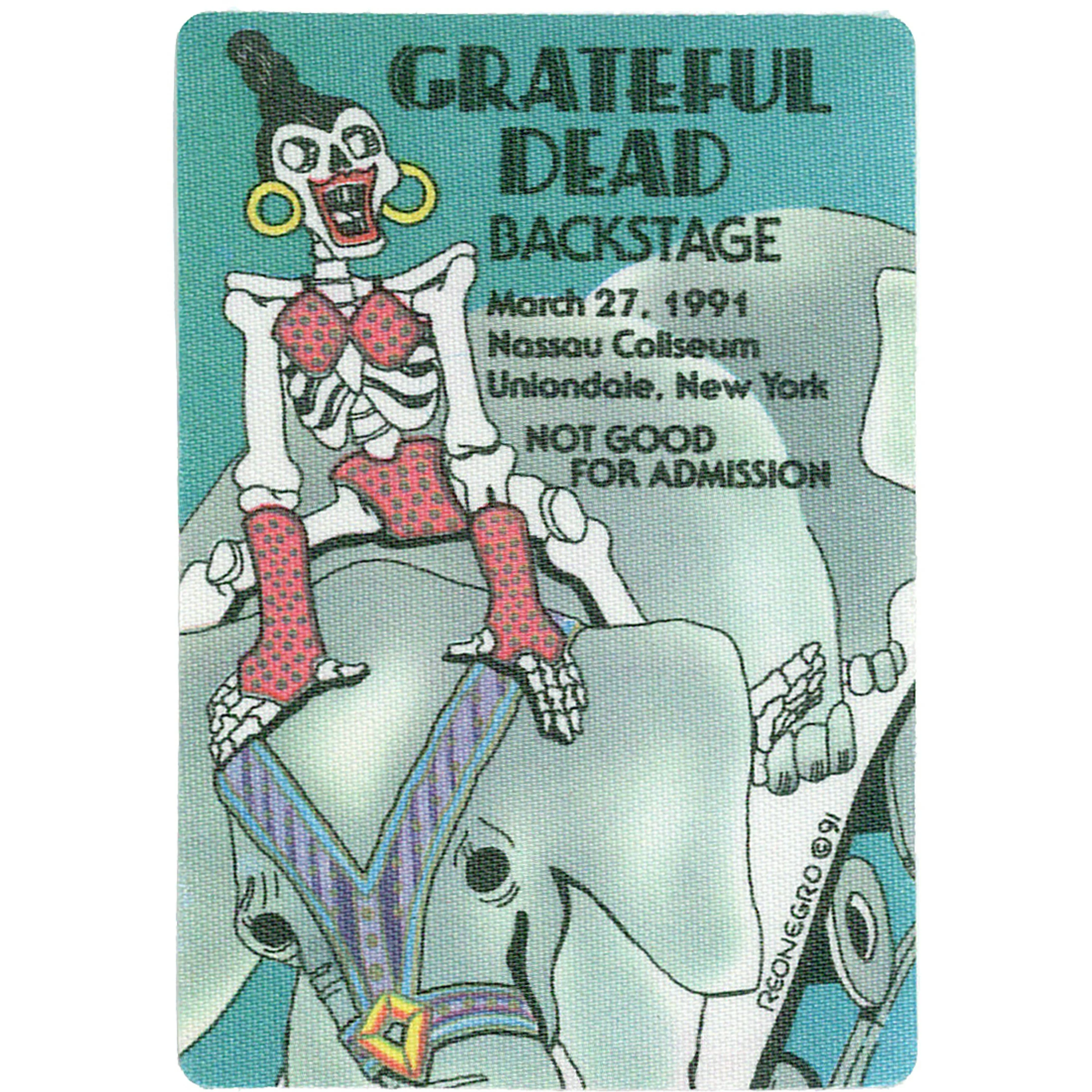 Grateful Dead 1991 03-27 Backstage Pass 4 Grateful Dead 1991 03-27 Backstage Pass - Image 2