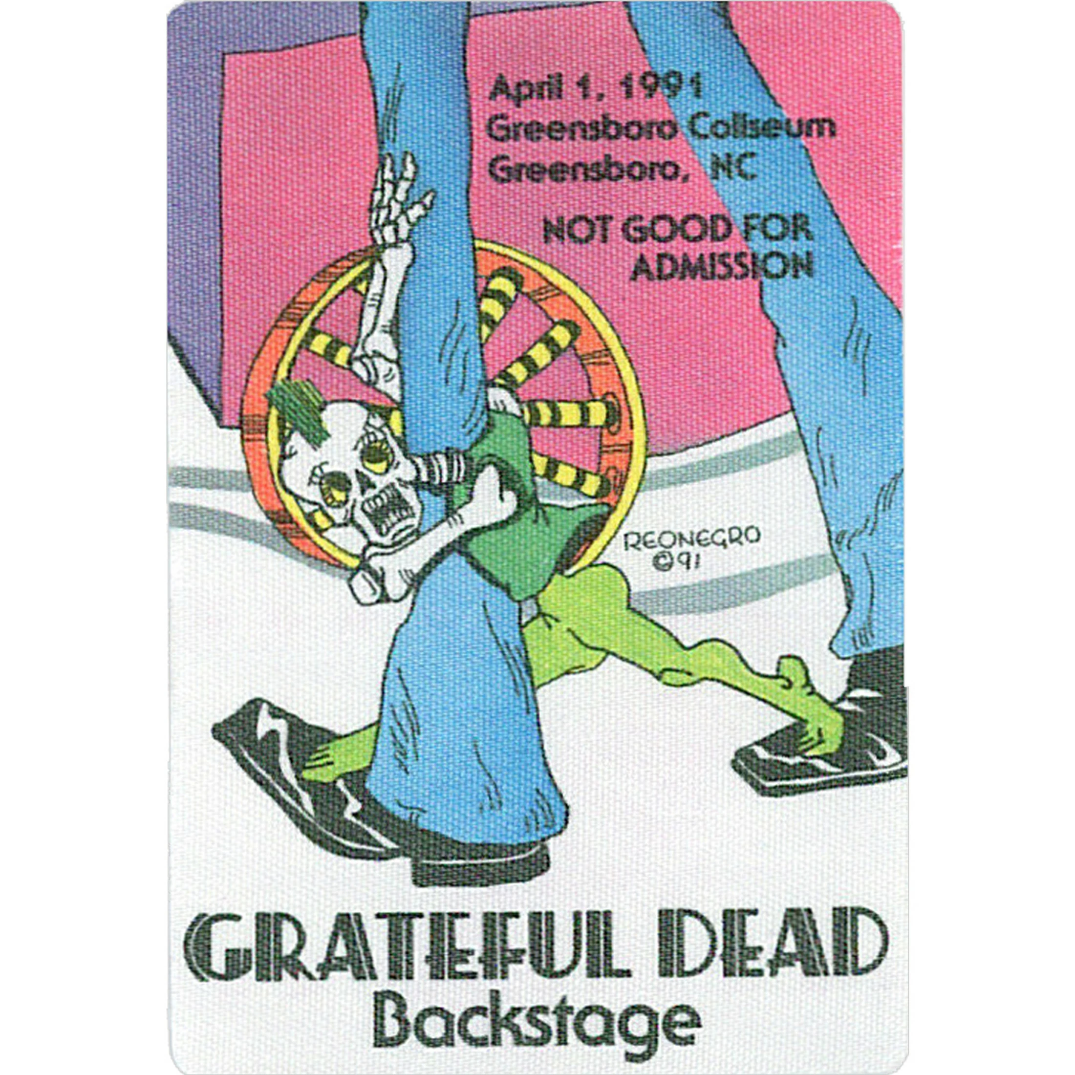 Grateful Dead 1991 04-01 Backstage Pass 4 Grateful Dead 1991 04-01 Backstage Pass - Image 2