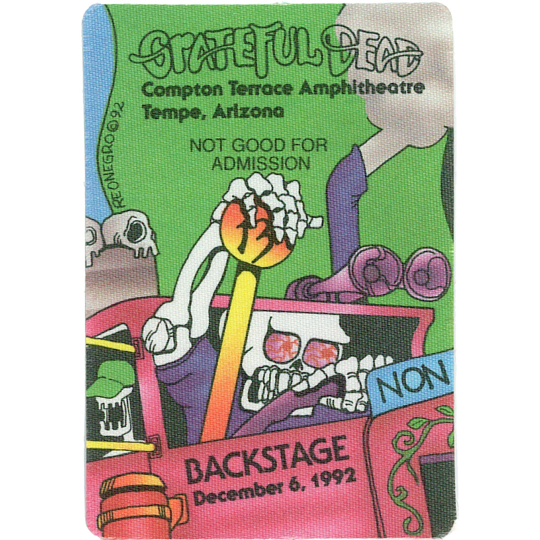 Grateful Dead 1992 12-06 Backstage Pass 4 Grateful Dead 1992 12-06 Backstage Pass - Image 2