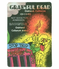 Grateful Dead 1992 12-11 Backstage Pass