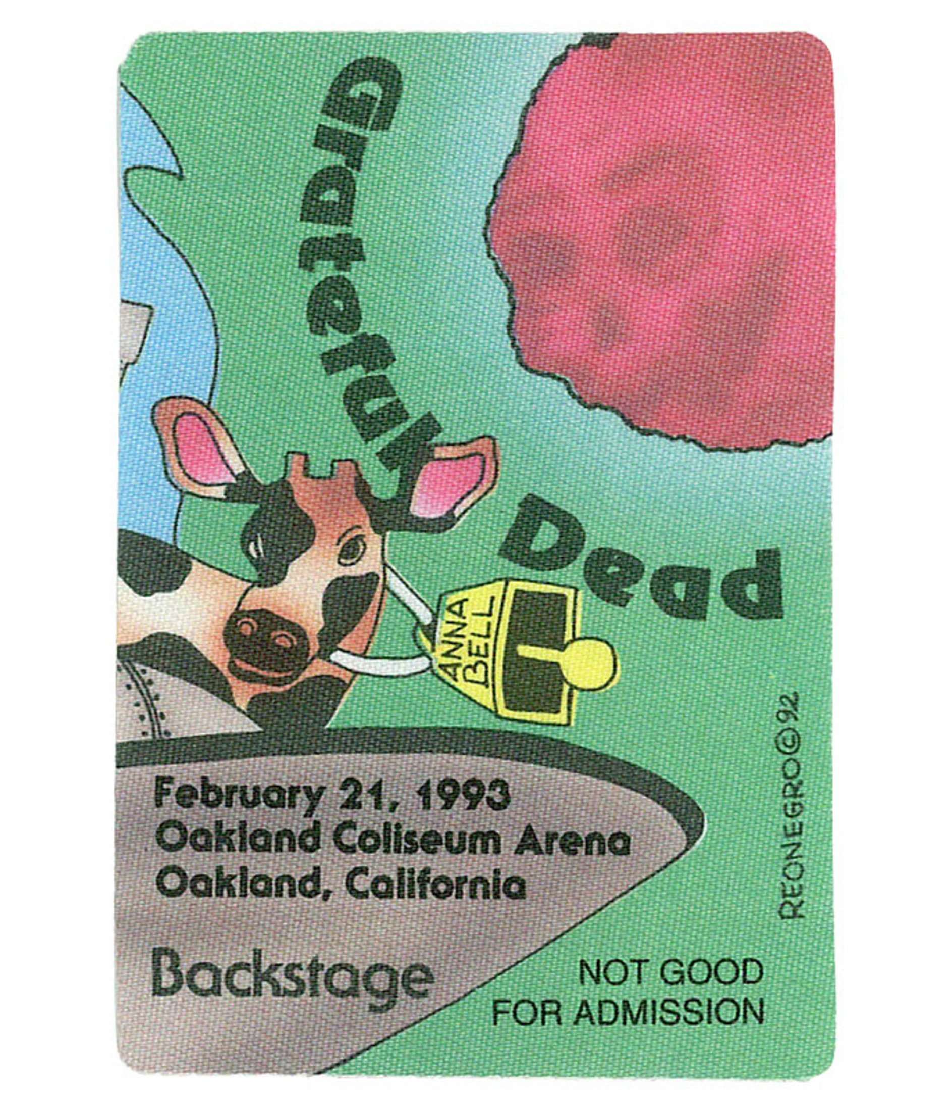 Grateful Dead 1993 02-21 Backstage Pass 3 Grateful Dead 1993 02-21 Backstage Pass