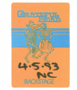 Grateful Dead 1993 04-05 Backstage Pass