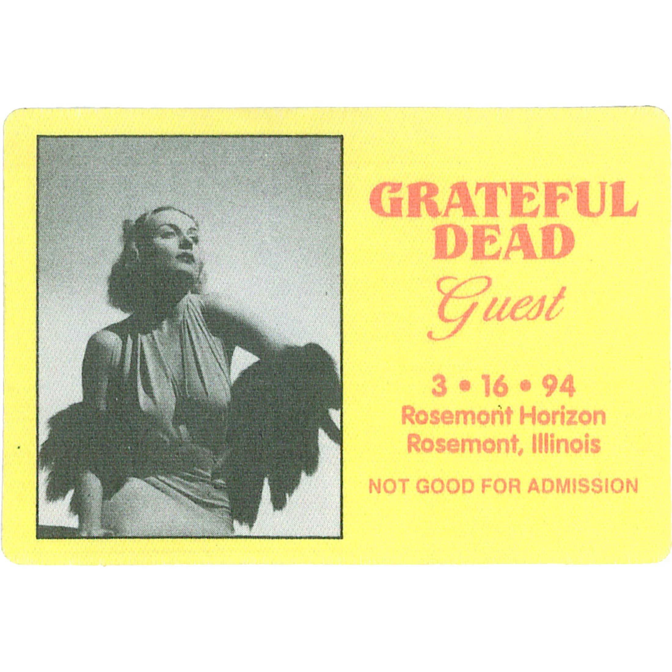 Grateful Dead 1994 03-16 Backstage Pass 4 Grateful Dead 1994 03-16 Backstage Pass - Image 2